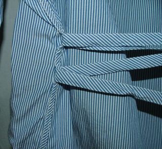 Gap Blue White Stripe Shirt Dress Womens Size XL Corset Lace Back