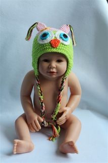 Cute Handmade Baby Child Cute Owls Knit Hat Cap Photograph Newborn to 3 Year New