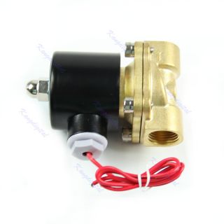 New Brass 220V AC 1 2" Electric Solenoid Valve Water Air Fuels Gas Normal Closed
