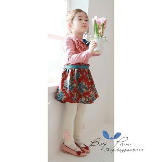 New Kids Clothes Girls Fashion Lovely Flower Leggings Trouser Pants sz2 7Years