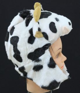 Cute Cattle Milk Cow Ox Costume Party Warm Hat Mask