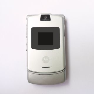 Motorola RAZR V3 Unlock at T T Mobile Phone Silver 0895033006194
