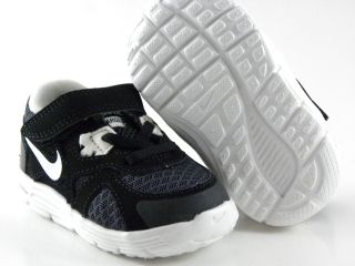 New Nike Lunarglide 3 Toddler TD Black White Velcro Fit Little Kids Baby Shoes