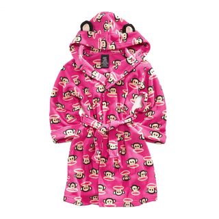 Paul Frank Hooded Fleece Bathrobe Toddler Girl 4T Pink
