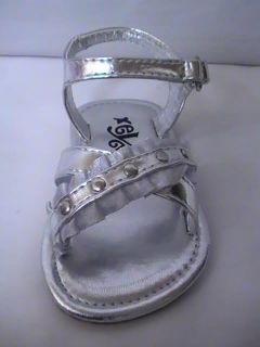 Baby Girl Silver Sandal w Ribbon 39 Infant Size 3