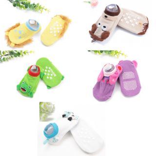 New Newborn Baby Kids Anti Slip Shoes Cute Animal Cartoon Socks Ankle Shoe 6 18M