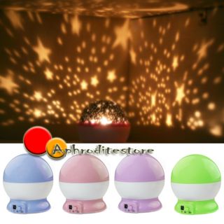 New Rotation Star Sky Romantic Room Light Lamp Night Projector Baby Child Gift