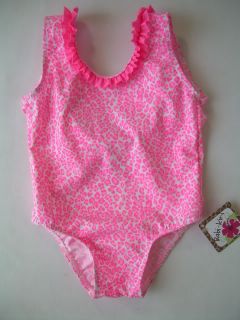New Girls Swimsuit 5T 5 6 One Piece Summer Swimwear Surfer Leopard Swim Suit