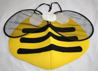 Child's Bumble Bee Halloween Costume Yellow Black Netted Wings 1 Size Fits All