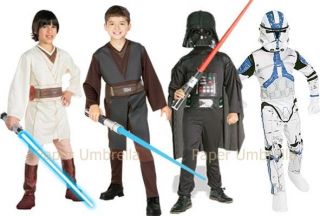 Child Star Wars Fancy Dress Costume Boys Darth Vader Anakin Clone Trooper Outfit