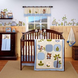 Eddie Bauer Baby Nursery Owl Creek 4 Piece Crib Bedding Set