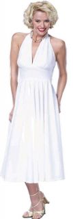 50's Starlet Marilyn Monroe Adult Womens Costume Sexy White Dress Plus XXL XXXL