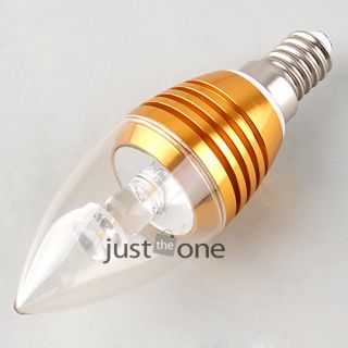3 Pcs E14 3W 110V 240V Energy Saving LED Candle Lamp Light Bulb Warm White