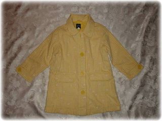 So Cute Girls Baby Gap Yellow Floral Trench Coat Sz 3T