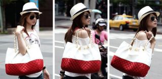 Korean Ladies Women PU Leather Handbag Hobo Shoulder Bag Shopping Tote Shoulder