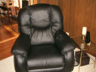 Lane Turquoise Leather Sleeper Sofa Couch Lazy Boy Black Recliner Chair