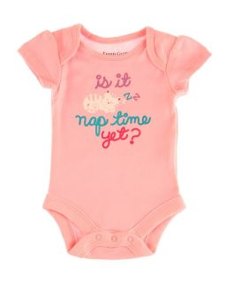 Adorable Baby Girl Yellow or Pink Onsie Creeper Organic Conventional Cotton
