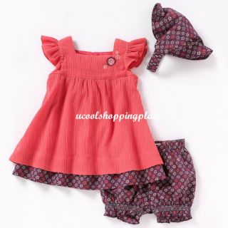 3pcs Infant Kid Girl Baby Headband Top Pants Outfit Suit Set Clothes Dress 0 24M