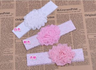 Baby Girl Infant Toddler Flower Lace Tulle Headband Headwear Hair Band Free SHIP