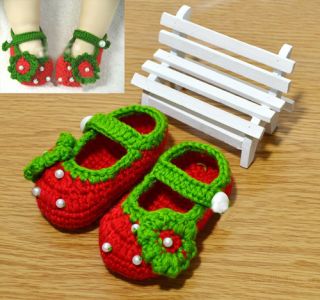 Baby Newborn Infant Girls Crochet Casual Crib Shoes Knitting Wool Shoes 3 12M