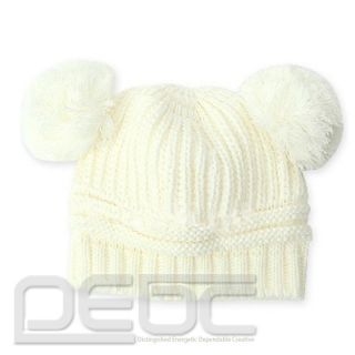 Popular Vogue Korean Baby Boys Girls Cute Lovely Double Ball Wool Knit Hat Cap