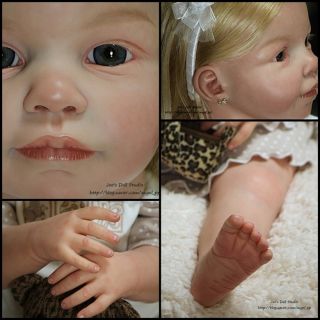 Joo's Reborn Art Doll Toddler Girl Andres by Jannie de Lange Lauscha Glass Eyes