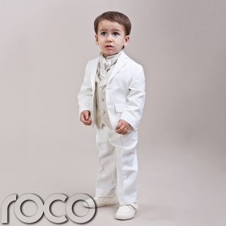Baby Boys Ivory Suits Wedding Pageboy Christening Toddler Suits Age 6M 15 Yrs