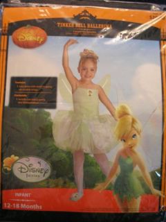 Walt Disney Tinkerbell Halloween Costume Peter Pan 12 18 Months MO New