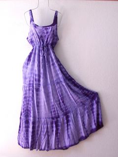New Long Purple Tiered Tie Dye Bohemian Maxi Boho Peasant Dress 20 18 22 1x 2X