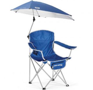 SKLZ Folding Metal Chair Umbrella Garden Camping Beach Sun Shade Shelter UPF50