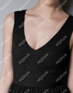 New Womens Fashion V Neck Sleeveless Pleated Hem Mini Dress 5 Colors B2765