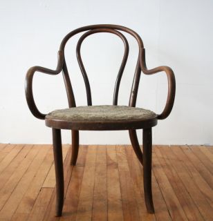 Art Deco Chair Armchair Bentwood Bedroom Occasional Chair 1930s 40s Rattan