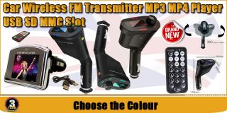 Car  Player LED Wireless FM Audio Transmitter USB SD Card Slot Remote Kit