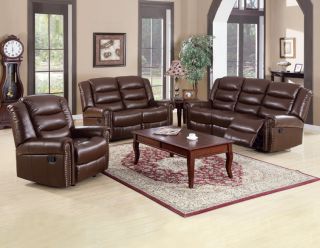 Italian Leather Sofa Set Leather 3pc Darby Recliner on PopScreen