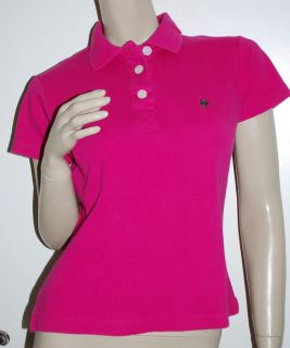 Lilly Pulitzer Size M Polo Shirt Bright Pink Green Palm Logo Knit Golf Top