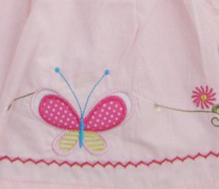 Baby Girls Dress Butterfly Trimmed Sundress Pink Kids Clothes Size 12M 3 New