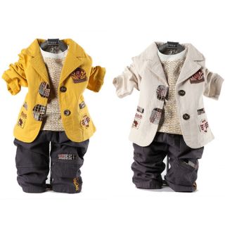 Cool Baby Boy Outfit Winter Clothes for Kids Suit Outwear Coat Pants Jacket A6
