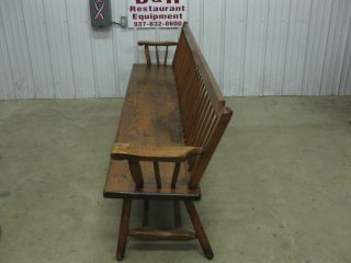 91" Wood Heavy Duty Waiting Area Restaurant Coffee Shop Diner Bench Chair