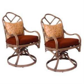Thomasville Crystal Bay Collection 2 Piece Swivel Dining Patio Chair $359 00