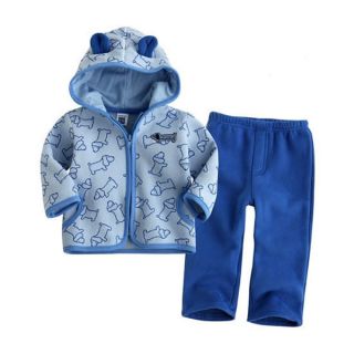 2pcs Baby Boys Girls Toddler Infant Warm Coat Top Pants Trousers Clothes 4Q