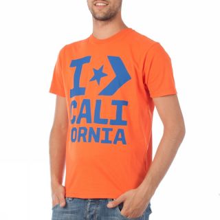 Converse Chevron Man Graphics Orange T Shirt Mens