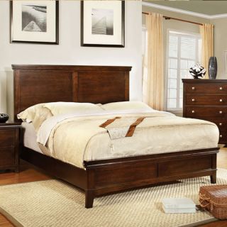 Dunhill Transitional Style Brown Cherry Finish Bed Frame Set