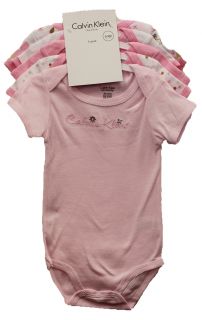Calvin Klein Layette Baby Girl Infant Five Pack Bodysuit Gift Set on  Aus