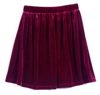 Fashion Vintage Velvet Loose Pleated Pendulum Tutu High Waist Short Skirts
