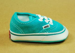 Vans Off The Wall Baby New Born Crib Shoes Authentic Scuba Blue White 0HKN0P5