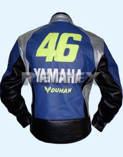 Valentino Rossi 46 Tribute Dark Blue Motorcycle Biker CE Leather Jacket Any Size