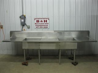 123 1 2" Stainless Steel Heavy Duty Work Prep Table 2 Bowl Compartment Sink 10'