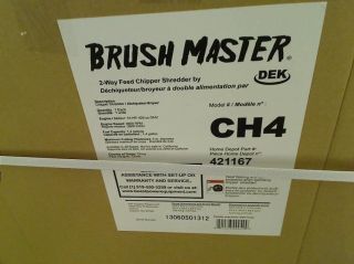 Brush Master 4 in 15 HP 420 CC Commercial Duty Chipper Shredder $1 249 00