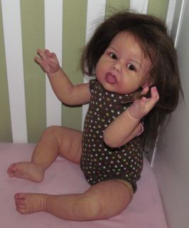 Reborn Big Baby Girl Toddler Violet Delange Hispanic Ethnic Biracial AA Doll Art