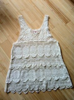 ♥ Free Gift Vtg TOPSHOP Hippie Crochet Sold Out Zara Tunic Lace Dress Top ♥